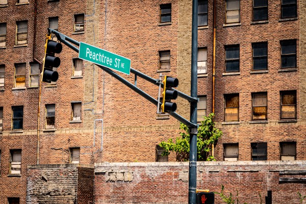 Peachtree Street Sign   Atlanta GA 6527  Print